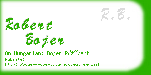 robert bojer business card